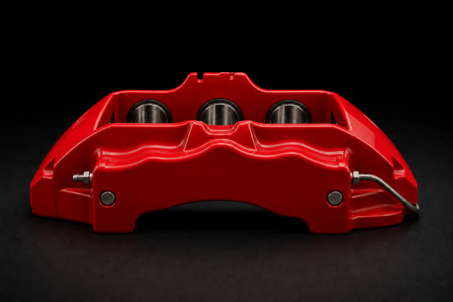 Brembo 18Z — внешняя сторона, красный корпус без логотипа
