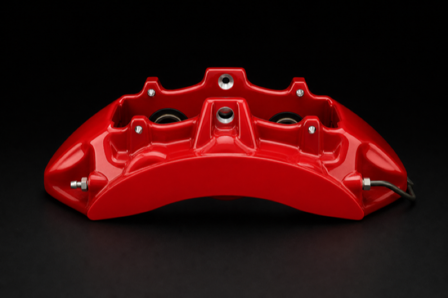 Brembo V6 — внешняя сторона, красный корпус без логотипа